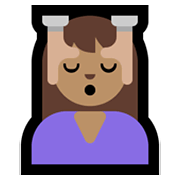 Emoji 💆🏽‍♀️ Donna Che Riceve Un Massaggio: Carnagione Olivastra su Microsoft Windows 10 May 2019 Update.