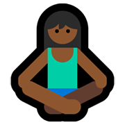 Emoji 🧘🏾‍♀️ Donna In Posizione Del Loto: Carnagione Abbastanza Scura su Microsoft Windows 10 May 2019 Update.