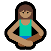 🧘🏽‍♀️ Emoji Mujer En Posición De Loto: Tono De Piel Medio en Microsoft Windows 10 May 2019 Update.