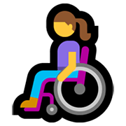 Emoji 👩‍🦽 Donna Su Sedia A Rotelle Manuale su Microsoft Windows 10 May 2019 Update.