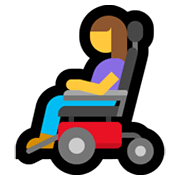 👩‍🦼 Emoji Frau in elektrischem Rollstuhl Microsoft Windows 10 May 2019 Update.