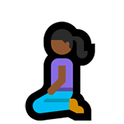 Emoji 🧎🏾‍♀️ Donna Inginocchiata: Carnagione Abbastanza Scura su Microsoft Windows 10 May 2019 Update.