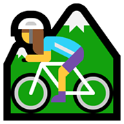 Emoji 🚵‍♀️ Ciclista Donna Di Mountain Bike su Microsoft Windows 10 May 2019 Update.