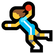 Émoji 🤾‍♀️ Handballeuse sur Microsoft Windows 10 May 2019 Update.