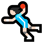 🤾🏻‍♀️ Emoji Handballspielerin: helle Hautfarbe Microsoft Windows 10 May 2019 Update.