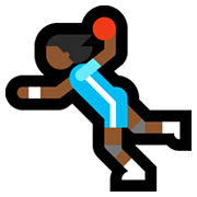 Émoji 🤾🏾‍♀️ Handballeuse : Peau Mate sur Microsoft Windows 10 May 2019 Update.