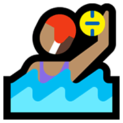 🤽🏽‍♀️ Emoji Wasserballspielerin: mittlere Hautfarbe Microsoft Windows 10 May 2019 Update.