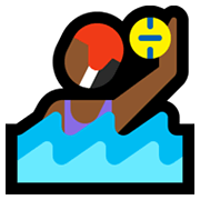 Emoji 🤽🏾‍♀️ Pallanuotista Donna: Carnagione Abbastanza Scura su Microsoft Windows 10 May 2019 Update.