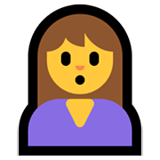 Emoji 🙎‍♀️ Donna Imbronciata su Microsoft Windows 10 May 2019 Update.