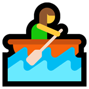 Emoji 🚣‍♀️ Donna In Barca A Remi su Microsoft Windows 10 May 2019 Update.