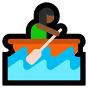 Emoji 🚣🏾‍♀️ Donna In Barca A Remi: Carnagione Abbastanza Scura su Microsoft Windows 10 May 2019 Update.
