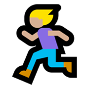 🏃🏼‍♀️ Emoji Mujer Corriendo: Tono De Piel Claro Medio en Microsoft Windows 10 May 2019 Update.