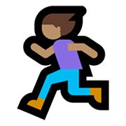 🏃🏽‍♀️ Emoji Mujer Corriendo: Tono De Piel Medio en Microsoft Windows 10 May 2019 Update.