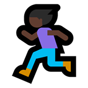 🏃🏿‍♀️ Emoji Mujer Corriendo: Tono De Piel Oscuro en Microsoft Windows 10 May 2019 Update.