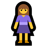 Emoji 🧍‍♀️ Donna In Piedi su Microsoft Windows 10 May 2019 Update.