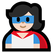 Emoji 🦸🏻‍♀️ Supereroina: Carnagione Chiara su Microsoft Windows 10 May 2019 Update.