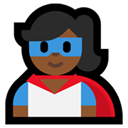 🦸🏾‍♀️ Emoji Superheroína: Tono De Piel Oscuro Medio en Microsoft Windows 10 May 2019 Update.
