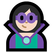 🦹🏻‍♀️ Emoji Supervillana: Tono De Piel Claro en Microsoft Windows 10 May 2019 Update.