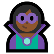 🦹🏾‍♀️ Emoji Supervilã: Pele Morena Escura na Microsoft Windows 10 May 2019 Update.
