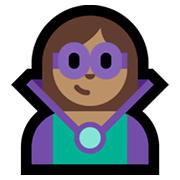 Emoji 🦹🏽‍♀️ Supercattiva: Carnagione Olivastra su Microsoft Windows 10 May 2019 Update.