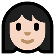 👩🏻 Emoji Frau: helle Hautfarbe Microsoft Windows 10 May 2019 Update.