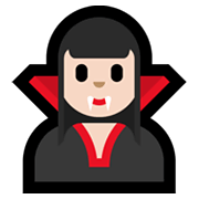 Emoji 🧛🏻‍♀️ Vampira: Carnagione Chiara su Microsoft Windows 10 May 2019 Update.