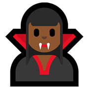 🧛🏾‍♀️ Emoji Vampiresa: Tono De Piel Oscuro Medio en Microsoft Windows 10 May 2019 Update.