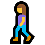 🚶‍♀️ Emoji Mujer Caminando en Microsoft Windows 10 May 2019 Update.