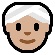 👳🏼‍♀️ Emoji Frau mit Turban: mittelhelle Hautfarbe Microsoft Windows 10 May 2019 Update.