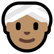 👳🏽‍♀️ Emoji Mulher Com Turbante: Pele Morena na Microsoft Windows 10 May 2019 Update.