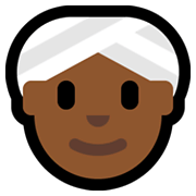 👳🏾‍♀️ Emoji Mulher Com Turbante: Pele Morena Escura na Microsoft Windows 10 May 2019 Update.