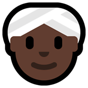 👳🏿‍♀️ Emoji Mulher Com Turbante: Pele Escura na Microsoft Windows 10 May 2019 Update.