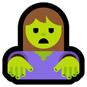 🧟‍♀️ Emoji Zombi Mujer en Microsoft Windows 10 May 2019 Update.