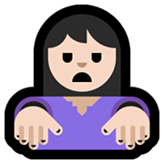 🧟🏻‍♀️ Emoji weiblicher Zombie: helle Hautfarbe Microsoft Windows 10 May 2019 Update.