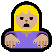 🧟🏼‍♀️ Emoji weiblicher Zombie: mittelhelle Hautfarbe Microsoft Windows 10 May 2019 Update.