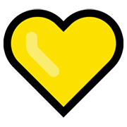 💛 Emoji Corazón Amarillo en Microsoft Windows 10 May 2019 Update.