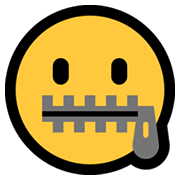 Emoji 🤐 Faccina Con Bocca Con Cerniera su Microsoft Windows 10 May 2019 Update.