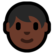 Emoji 🧑🏿 Persona: Carnagione Scura su Microsoft Windows 10 October 2018 Update.