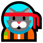 Emoji 🐱‍🚀 Astro gatto su Microsoft Windows 10 October 2018 Update.