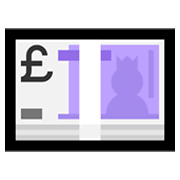 Emoji 💷 Banconota Sterlina su Microsoft Windows 10 October 2018 Update.