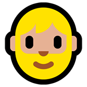 Emoji 🧔🏼 Uomo Con La Barba: Carnagione Abbastanza Chiara su Microsoft Windows 10 October 2018 Update.