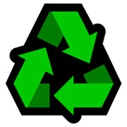 Émoji ♻️ Symbole Recyclage sur Microsoft Windows 10 October 2018 Update.