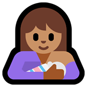 Emoji 🤱🏽 Allattare: Carnagione Olivastra su Microsoft Windows 10 October 2018 Update.