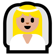 Emoji 👰🏼 Persona Con Velo: Carnagione Abbastanza Chiara su Microsoft Windows 10 October 2018 Update.