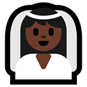 👰🏿 Emoji Person mit Schleier: dunkle Hautfarbe Microsoft Windows 10 October 2018 Update.