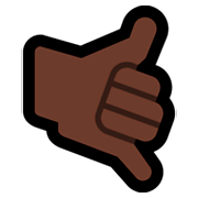 🤙🏿 Emoji Sinal «me Liga»: Pele Escura na Microsoft Windows 10 October 2018 Update.