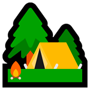 Émoji 🏕️ Camping sur Microsoft Windows 10 October 2018 Update.