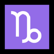 Emoji ♑ Segno Zodiacale Del Capricorno su Microsoft Windows 10 October 2018 Update.