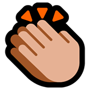 👏🏼 Emoji Mãos Aplaudindo: Pele Morena Clara na Microsoft Windows 10 October 2018 Update.
