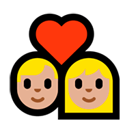 👨🏼‍❤️‍👩🏼 Emoji Pareja Enamorada - Hombre: Tono De Piel Claro Medio, Mujer: Tono De Piel Claro Medio en Microsoft Windows 10 October 2018 Update.